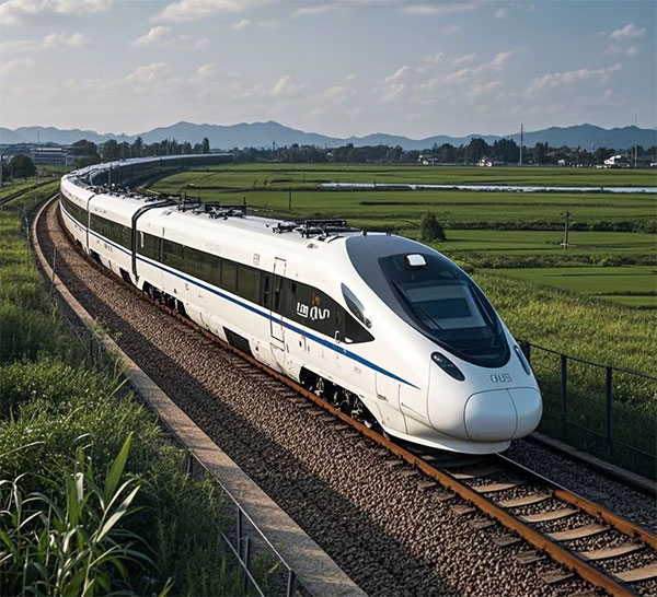 Traveling by high-speed train 